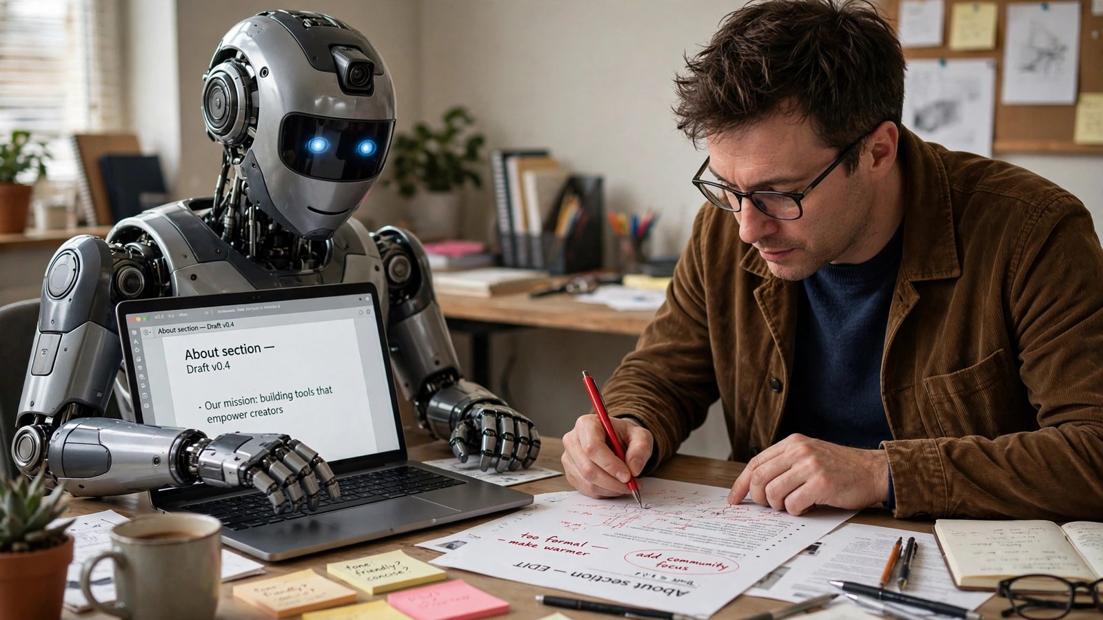 Drafting the About section as you optimize LinkedIn profile with AI