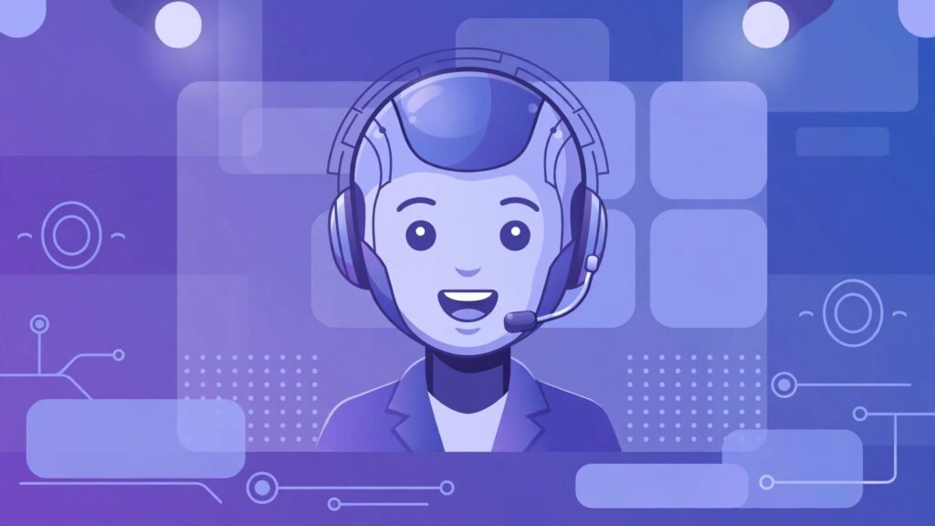 AI avatar presenter speaking to camera