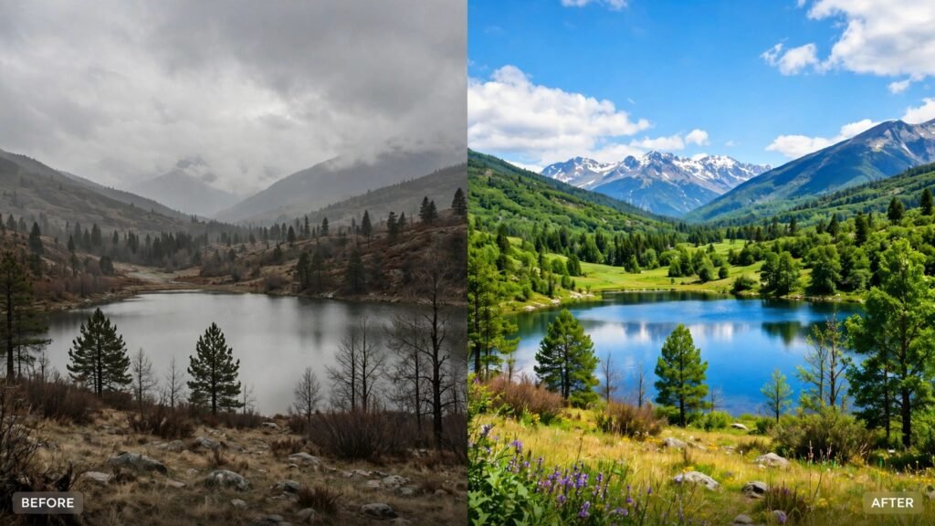 Fotor photo enhancement before and after