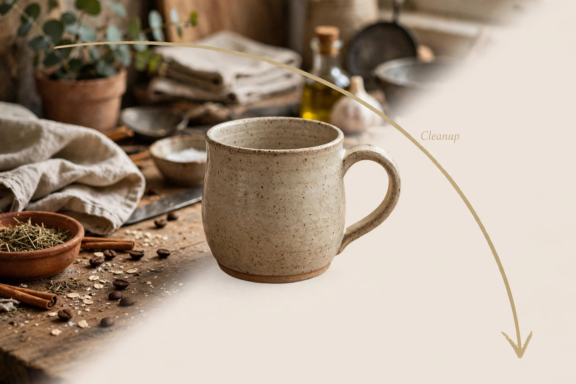 Before and after Etsy product photo cleanup visual