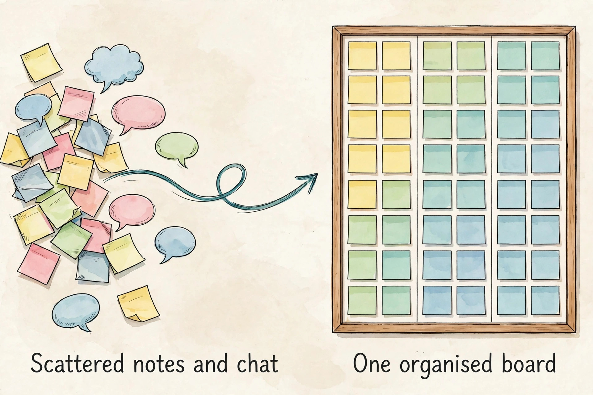 Before and after content planning with Trello board