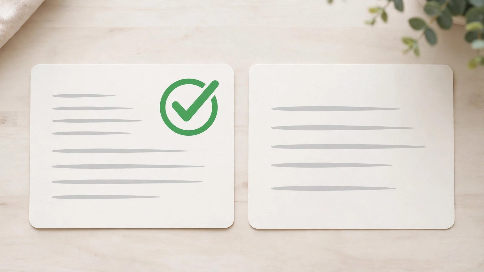 Side by side comparison of two tool options with a choice marker.