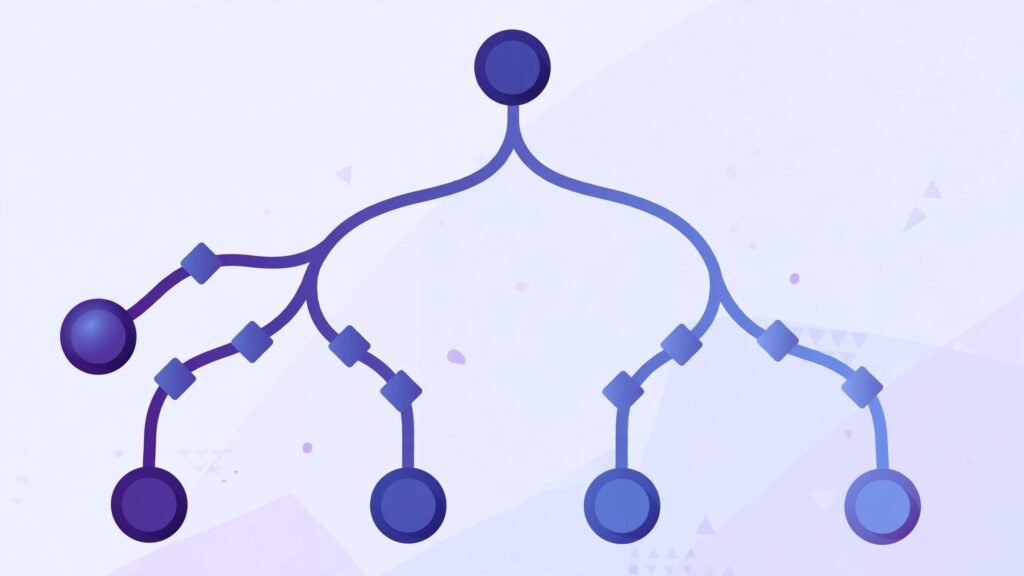Branching interactive story map with choice nodes