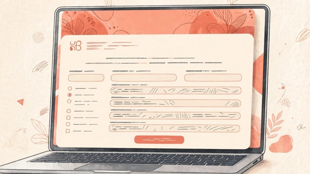 Branded client intake form example