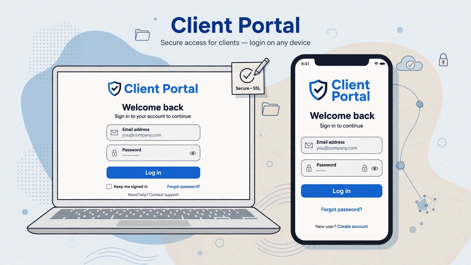 Client portal built with the best no-code AI app builder