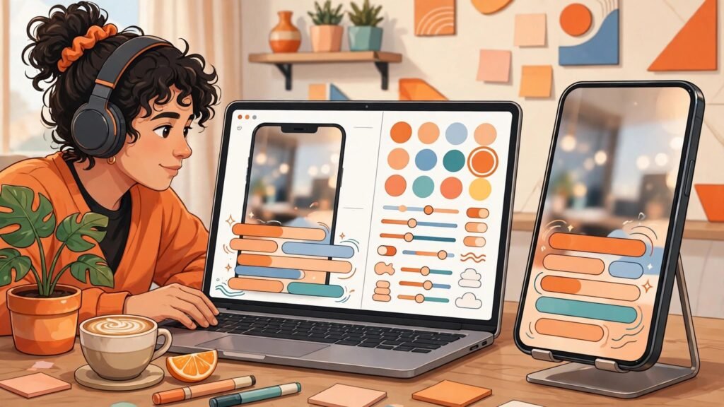Creator styling animated captions for a short-form video