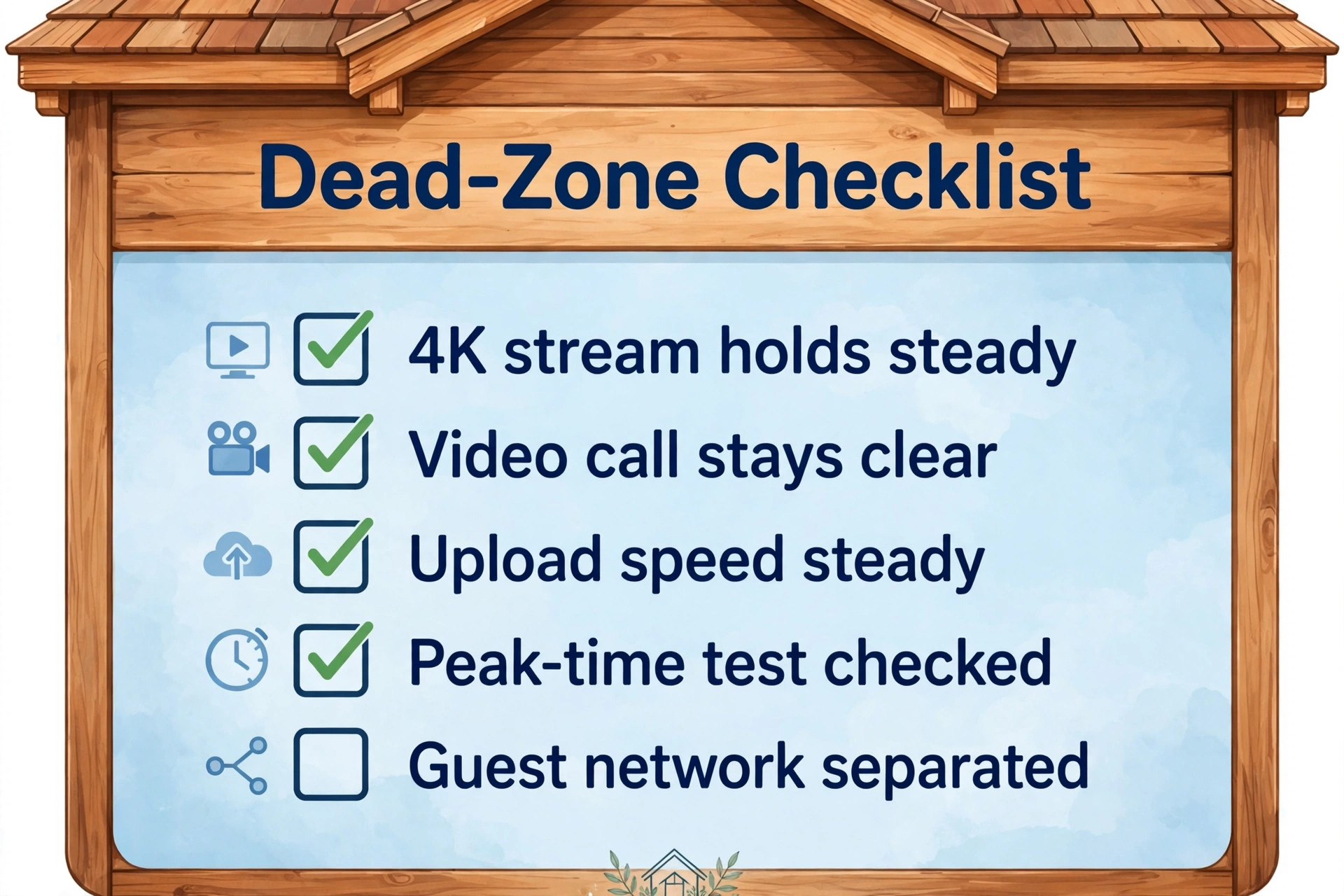 Mesh Wi-Fi dead-zone checklist visual
