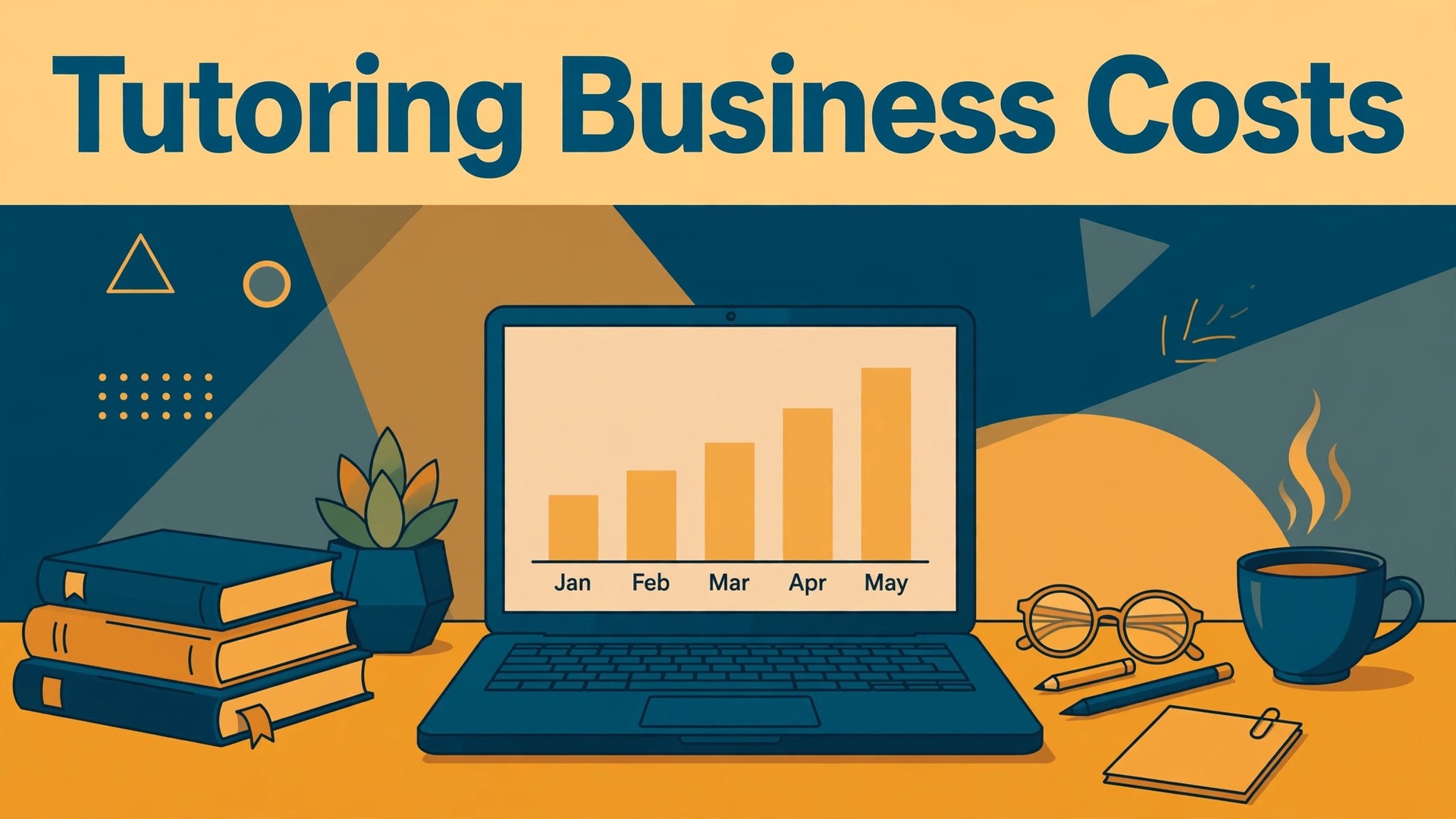cost of running a tutoring business monthly thumbnail showing tutoring business monthly costs and bold title text Tutoring Business Costs