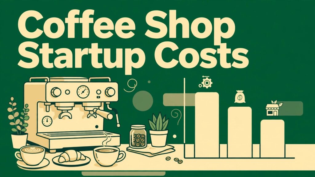 cost of starting a coffee shop breakdown thumbnail showing coffee shop startup costs and bold title text Coffee Shop Startup Costs