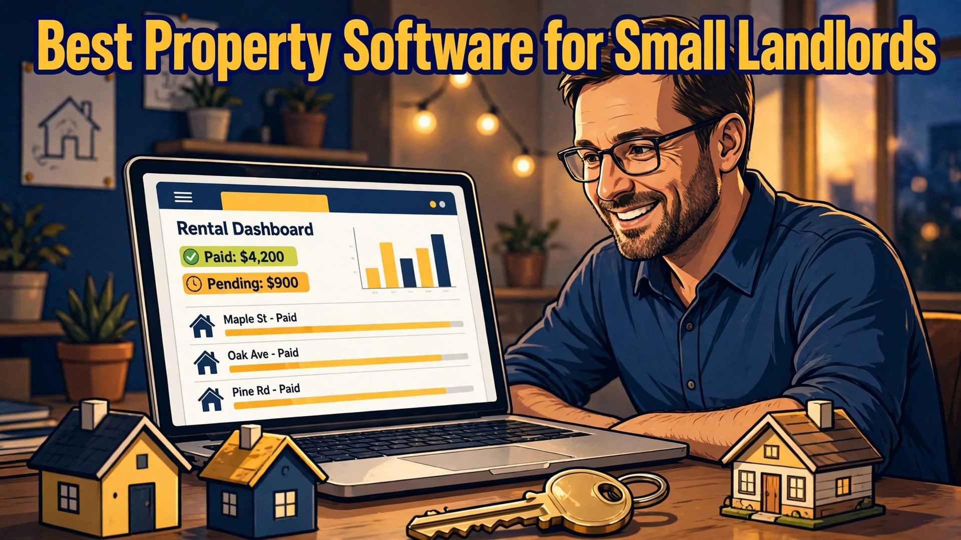 Thumbnail for the best property management software for small landlords guide showing rental tools compared