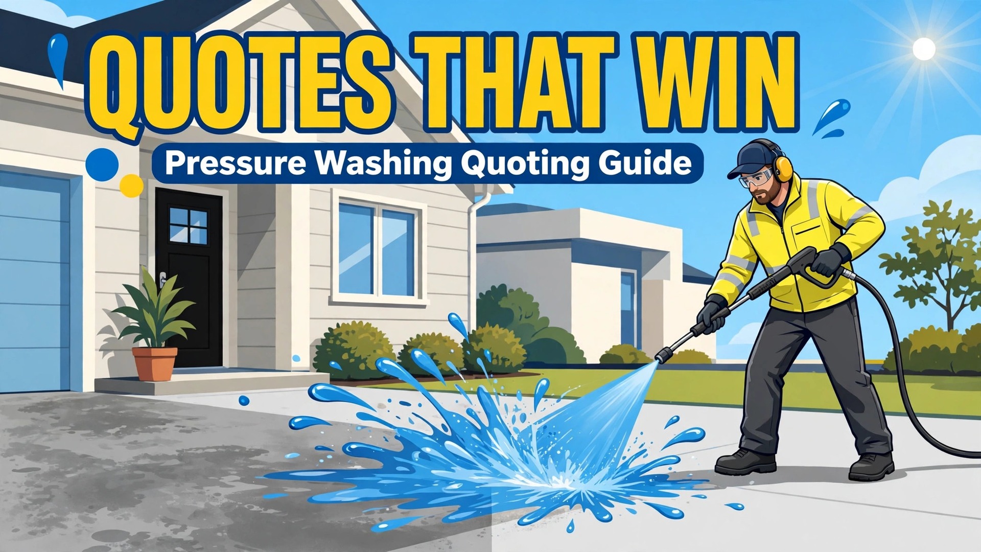 best quoting software for pressure washing companies thumbnail: Thumbnail for the pressure washing quoting guide showing quoting tools compared