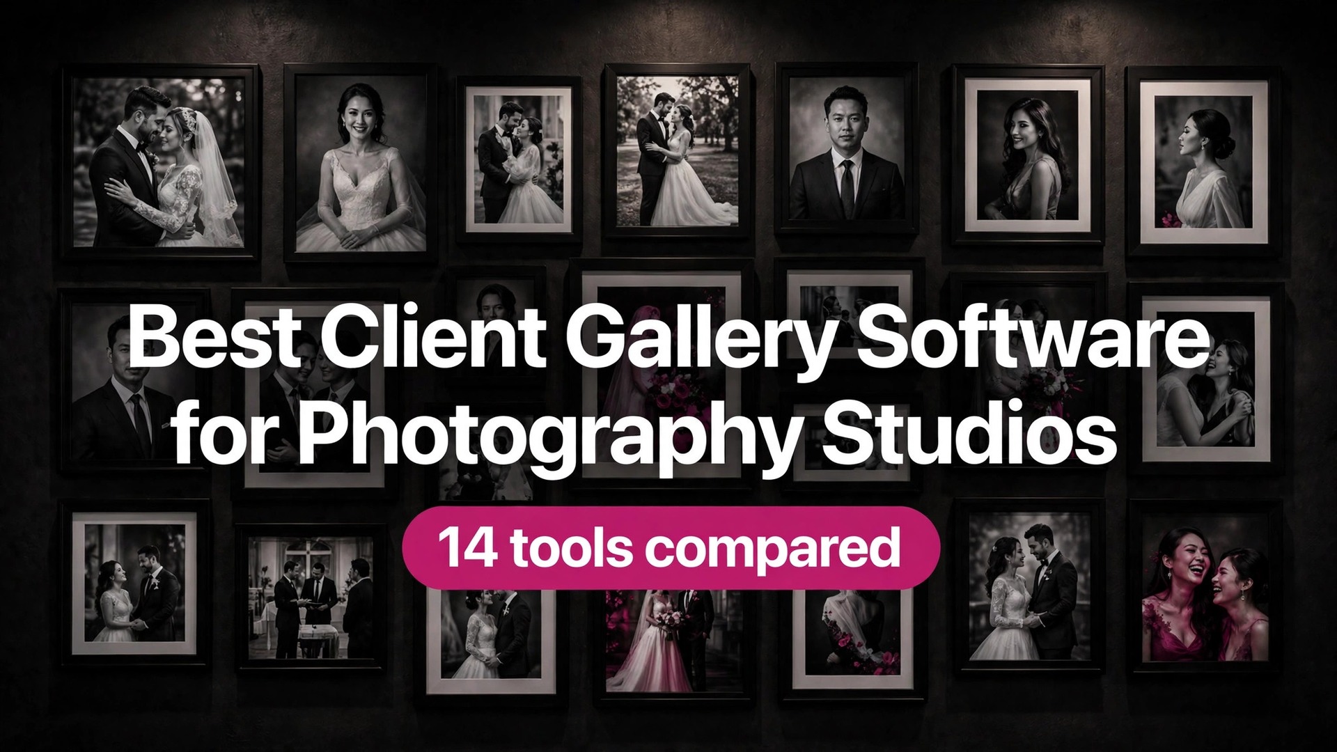 Thumbnail for the Best Client Gallery Software for Photography Studios guide showing the main dashboard idea in a clean modern layout