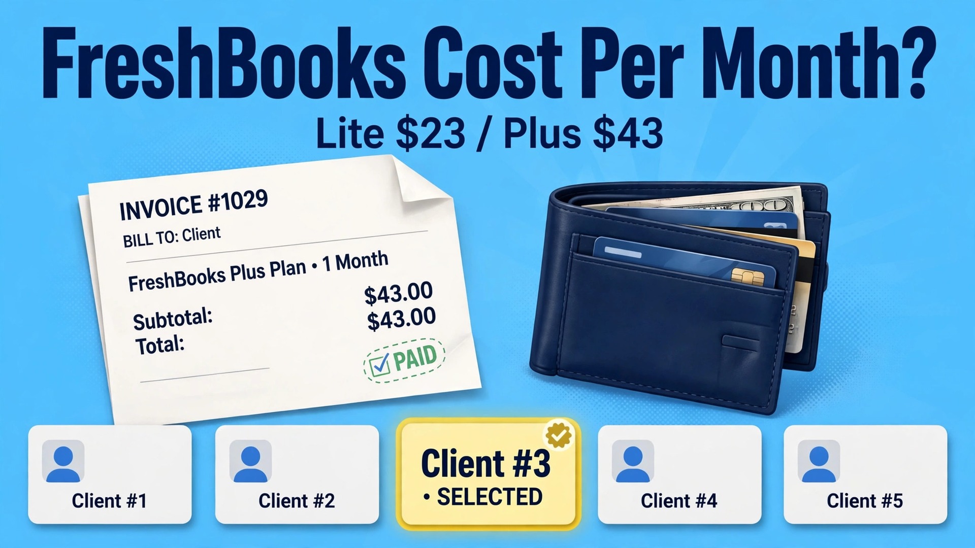 cost of FreshBooks for small business monthly thumbnail: Thumbnail for the How Much Does FreshBooks Cost a Small Business Each Month guide showing a FreshBooks pricing screen