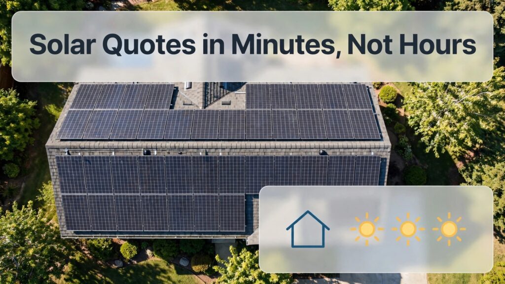 use AI for solar installer quote estimates thumbnail: Thumbnail for the Faster, More Accurate Solar Quotes guide showing an AI roof measurement dashboard