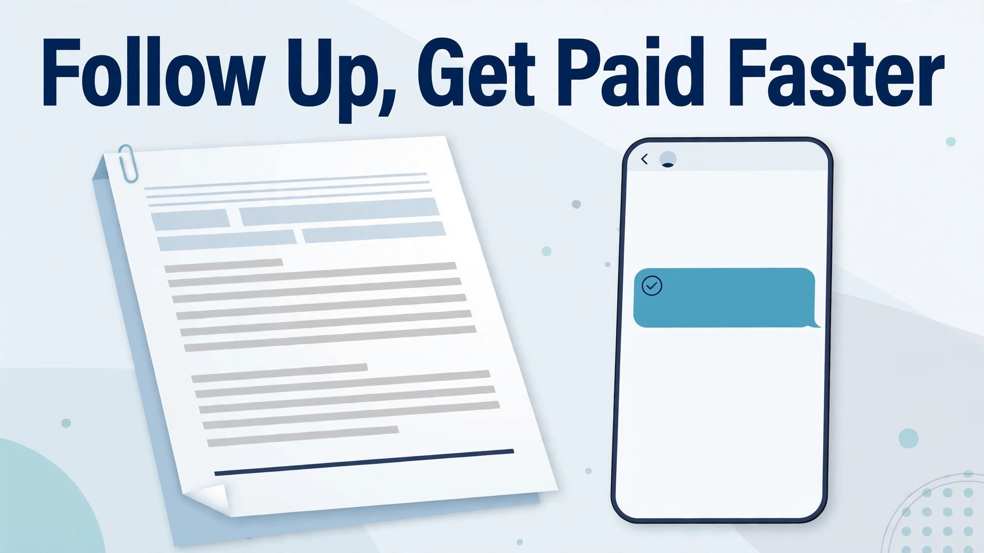 how to follow up unpaid quotes small business thumbnail: Open quote beside a phone reply message
