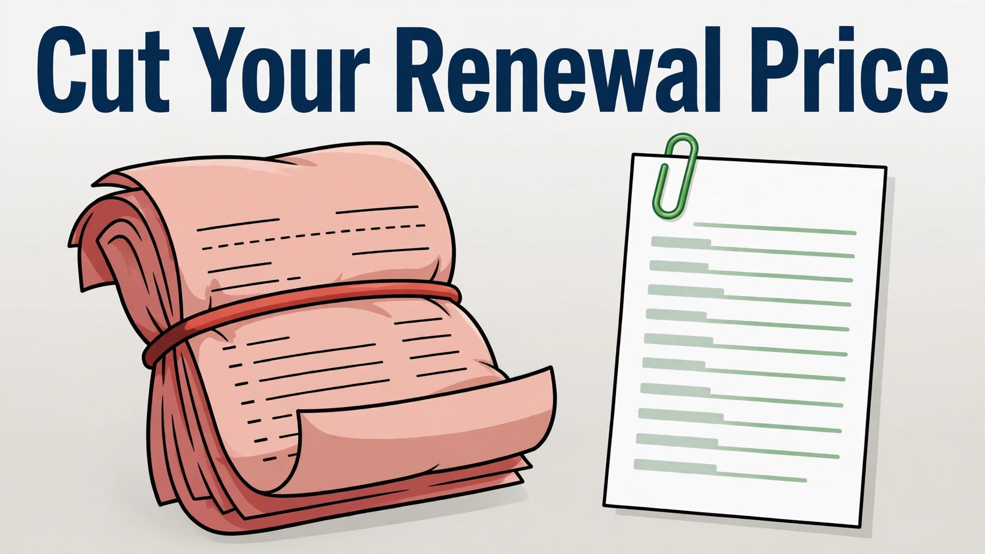 how to negotiate software renewal small business thumbnail: Small business owner comparing a high software renewal invoice with a lower trimmed quote