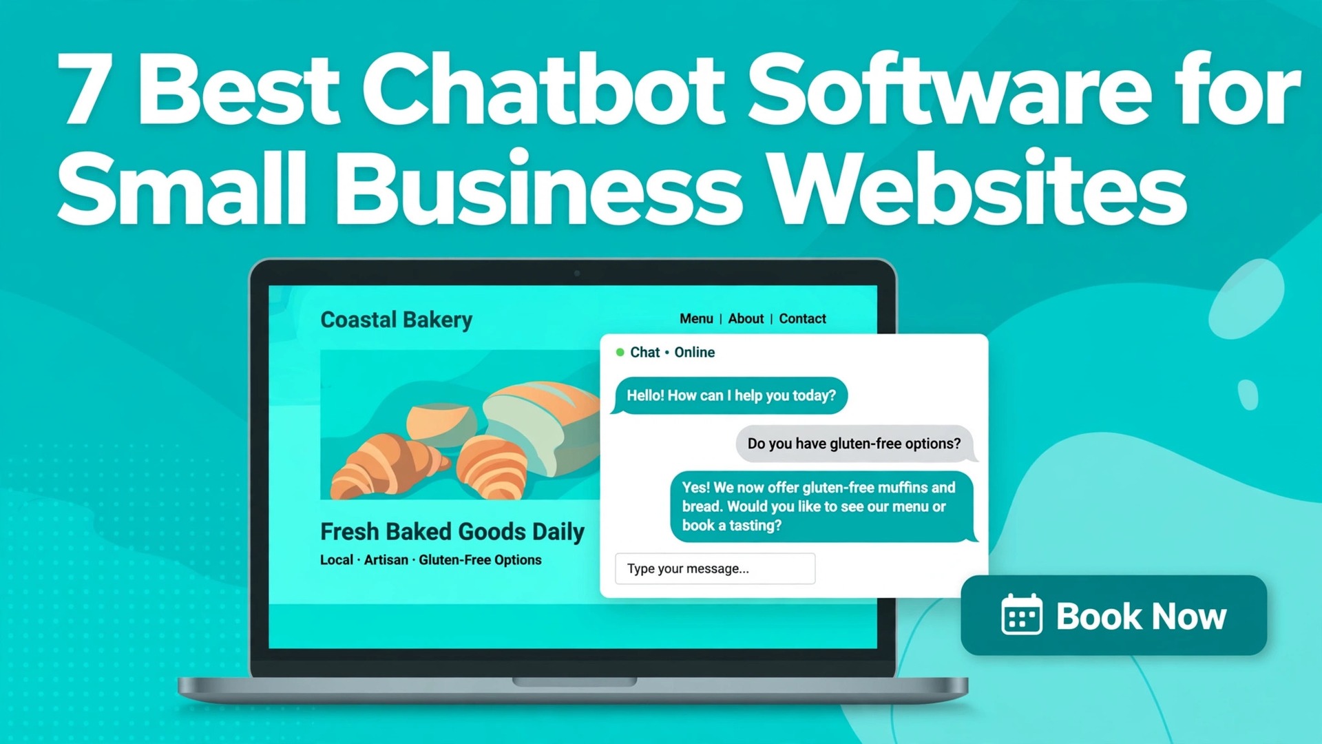 Thumbnail for the Best Chatbot Software for Small Business Websites guide showing a website chat window