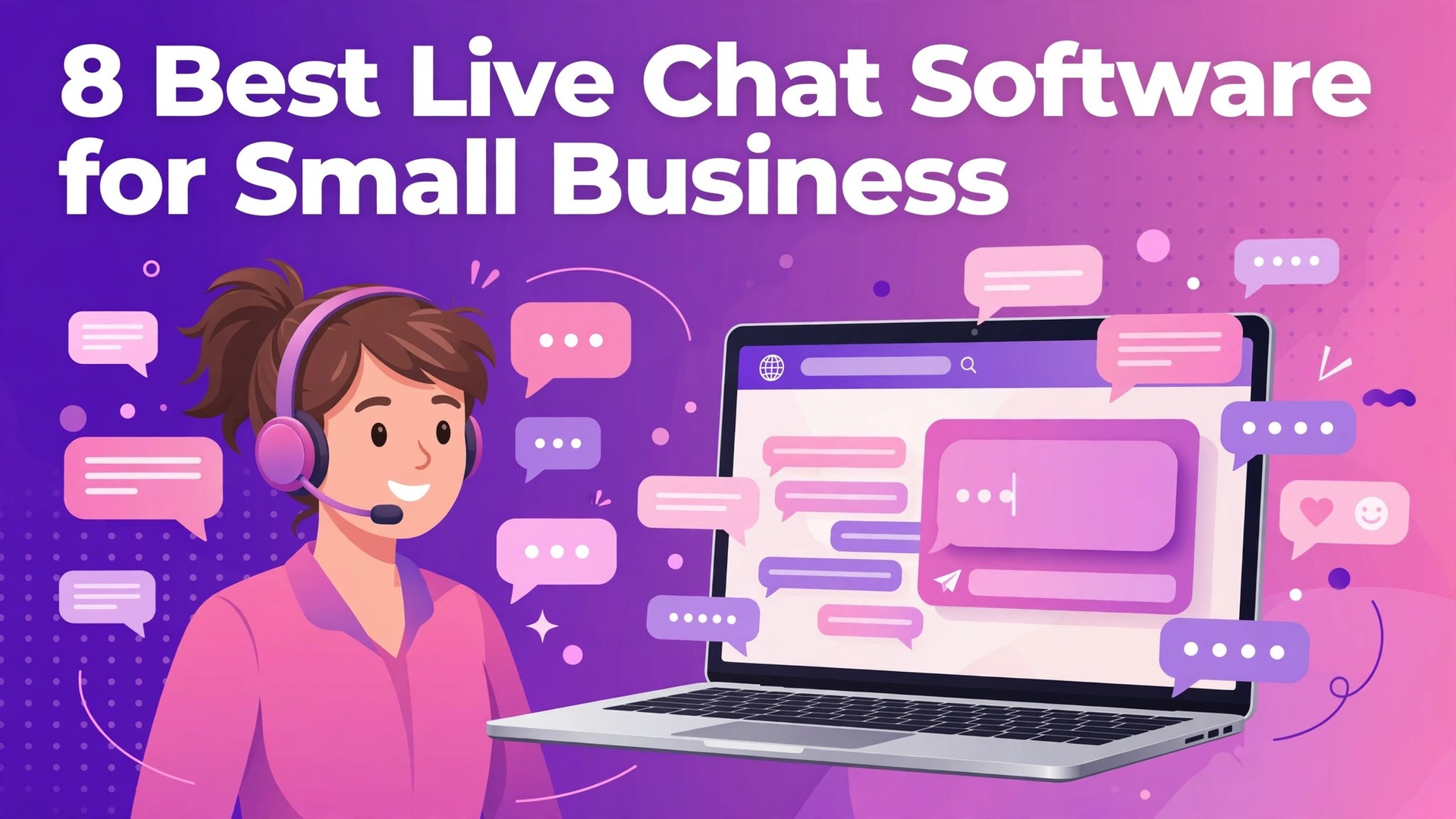 best live chat software for small business websites thumbnail: Thumbnail for the small business live chat guide showing chat tools compared