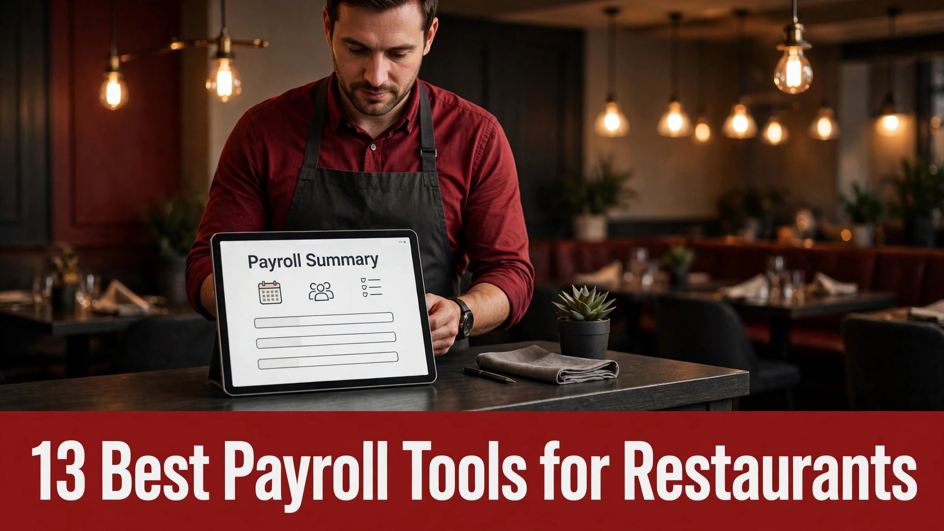 Thumbnail for the Best Payroll Software for Restaurants guide showing the winning tool in use