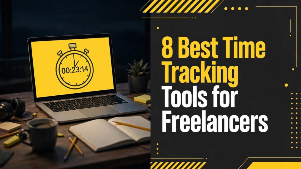 Thumbnail for the Best Time Tracking Software for Freelancers guide showing the winning tool in use