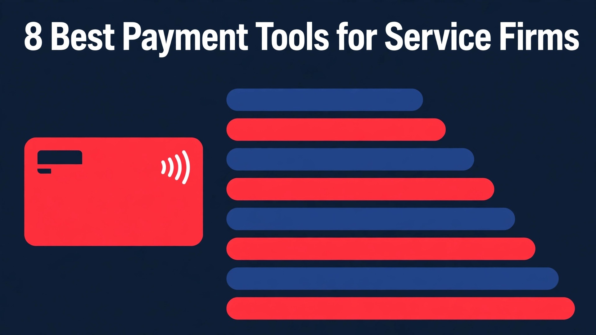 best payment software for service businesses thumbnail: Payment software comparison chart for service businesses with eight tools
