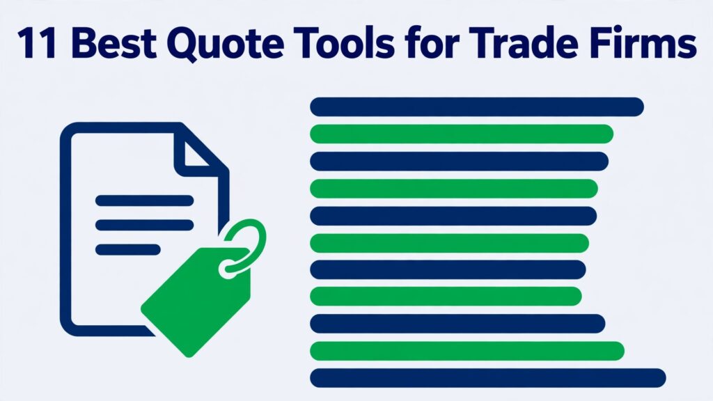 best quote software for trades businesses thumbnail: Quote software comparison chart for trades businesses with eleven tools
