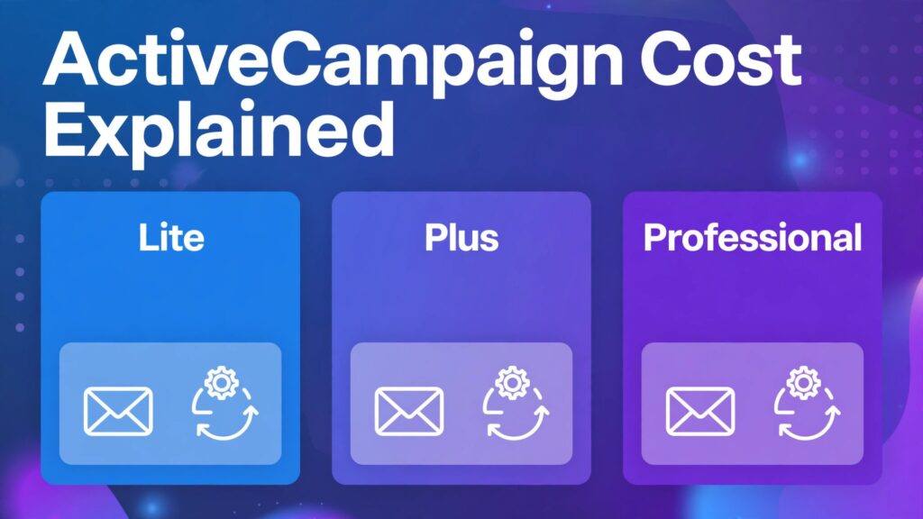 cost of ActiveCampaign for small business monthly thumbnail: Comparison of ActiveCampaign Lite Plus and Professional monthly prices