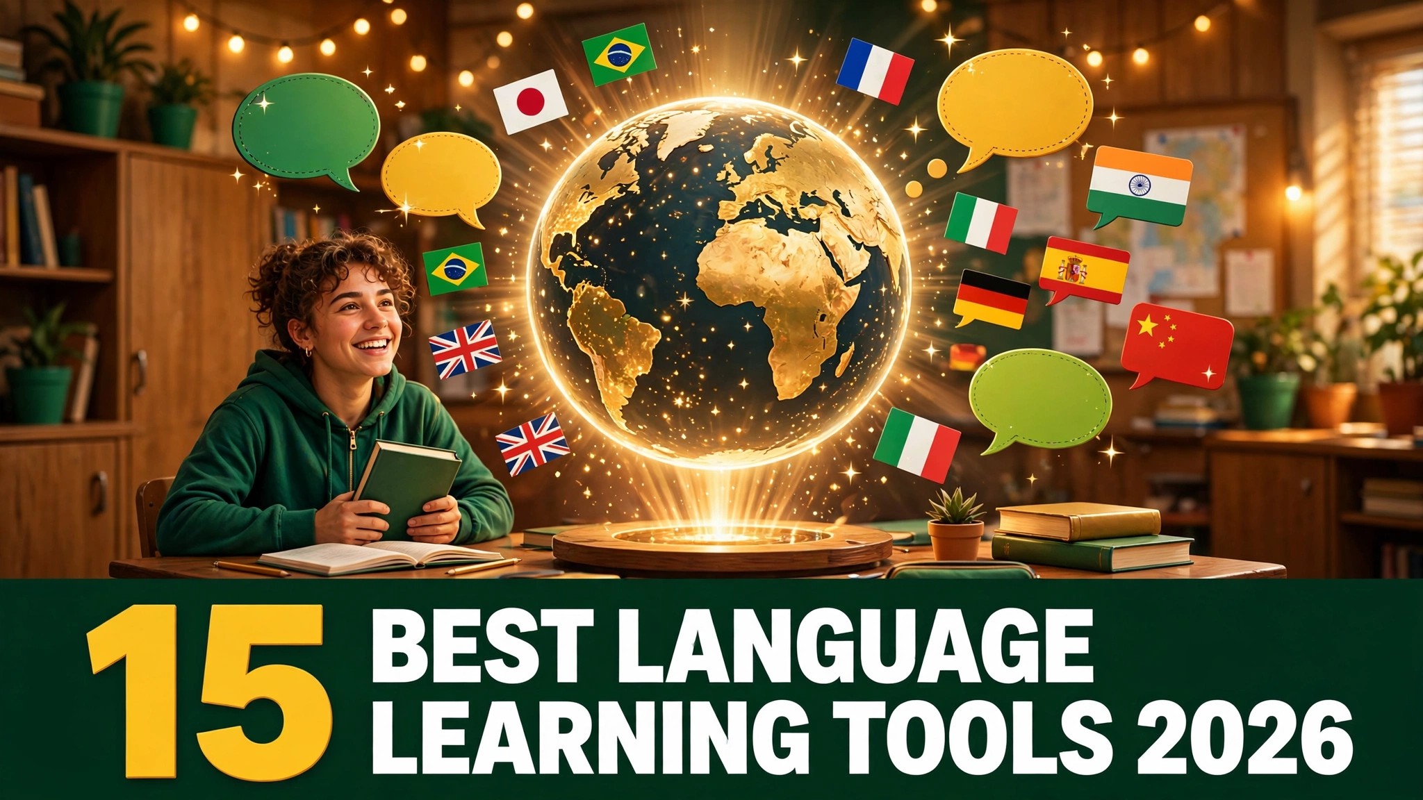 Best AI language learning tools in 2026, 15 apps for speaking, vocabulary, grammar and reading