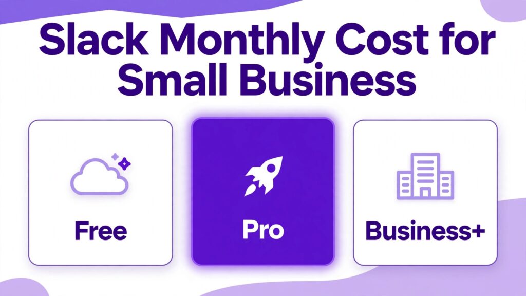 cost of Slack for small business monthly thumbnail: Slack Free, Pro and Business+ prices compared