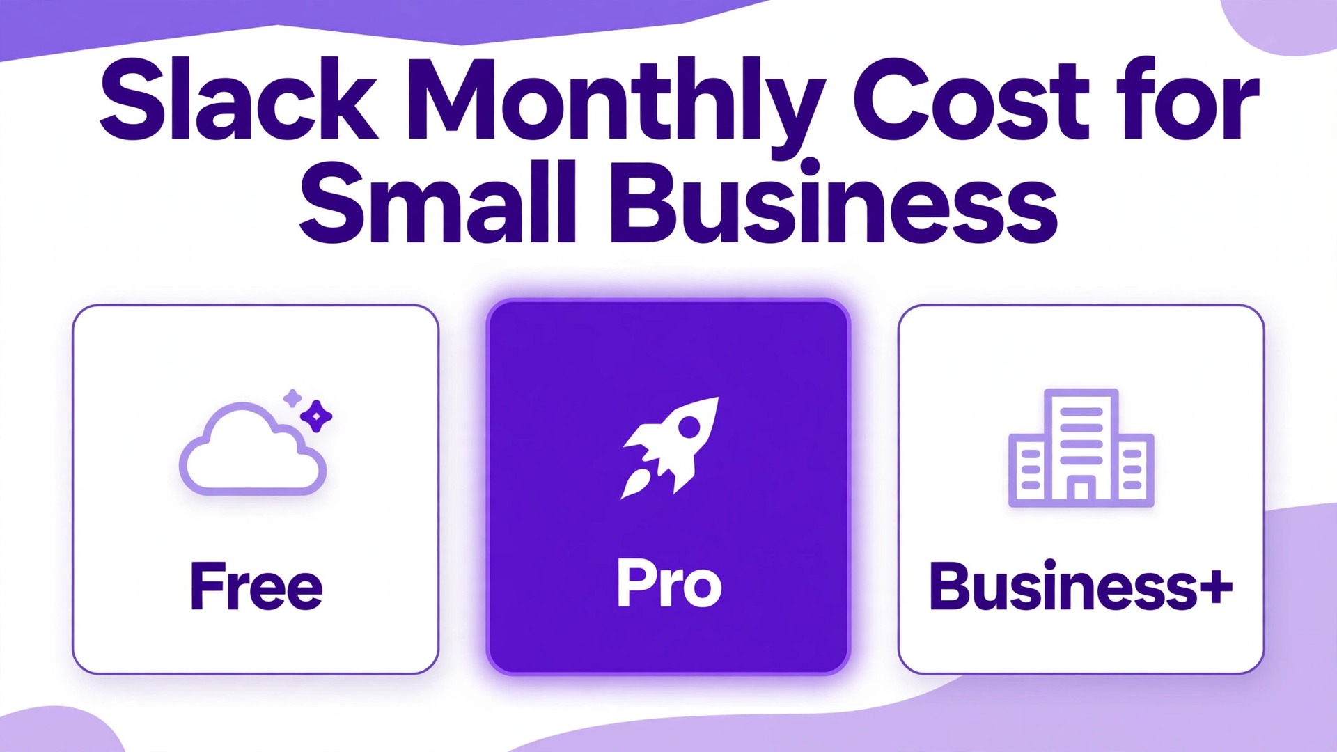 cost of Slack for small business monthly thumbnail: Slack Free, Pro and Business+ prices compared