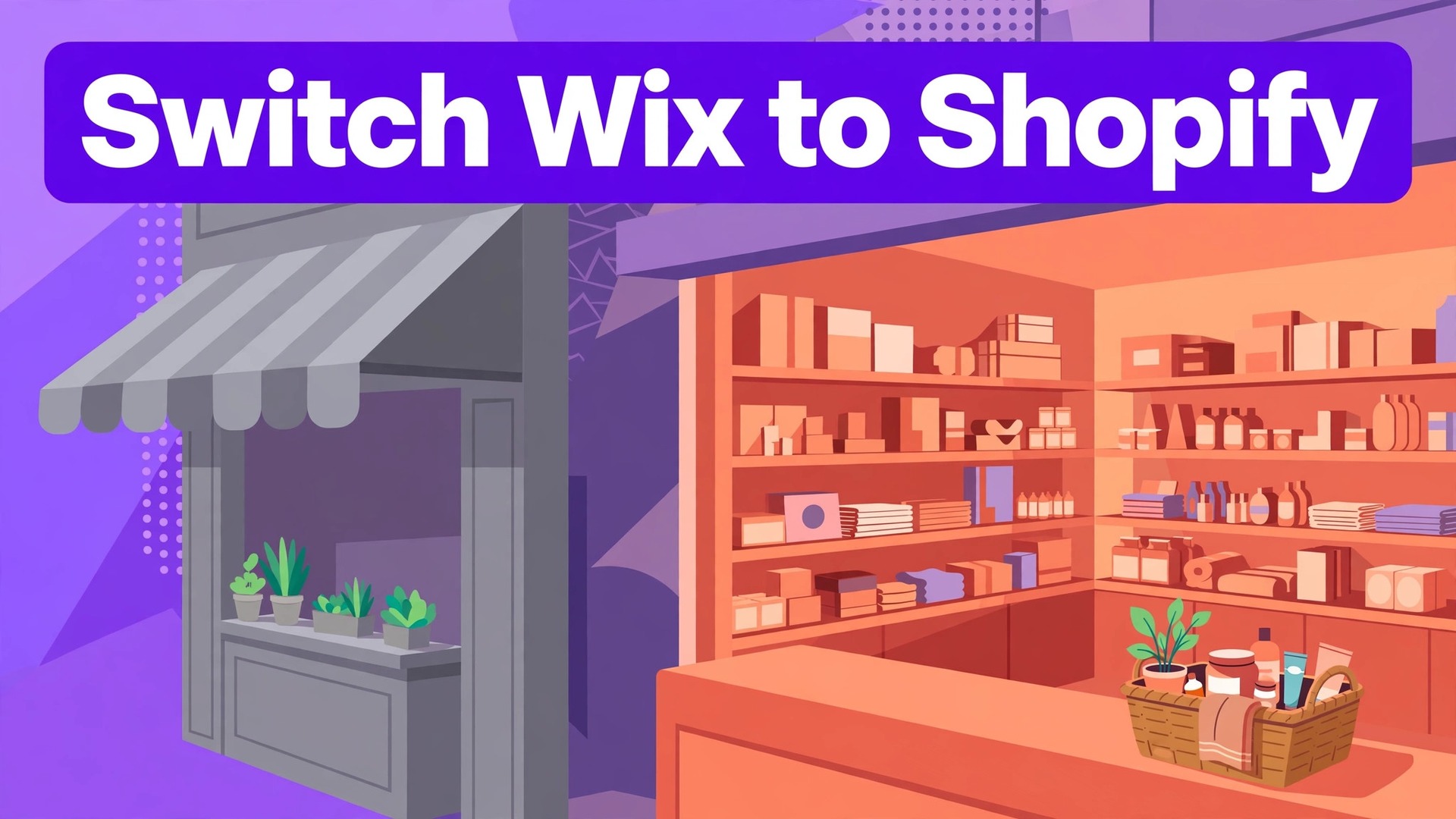 switch Wix to Shopify small store thumbnail: A small store comparing a simple builder shop with a full Shopify store