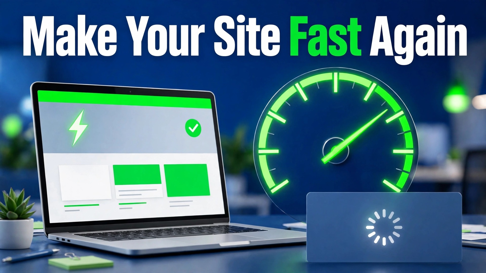fix WordPress site slow small business thumbnail: A fast site compared with a slow site