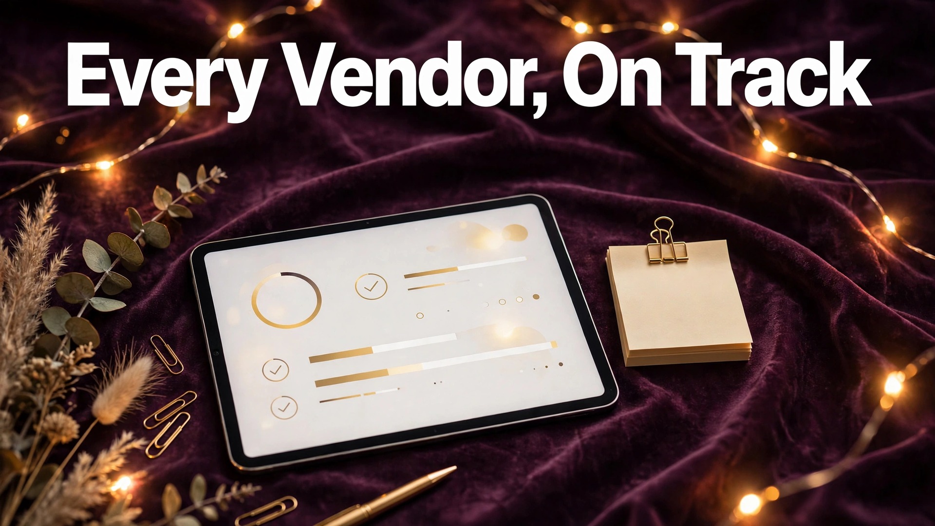 use AI for event planner vendor coordination thumbnail: A calm vendor coordination dashboard compared with a chaotic inbox