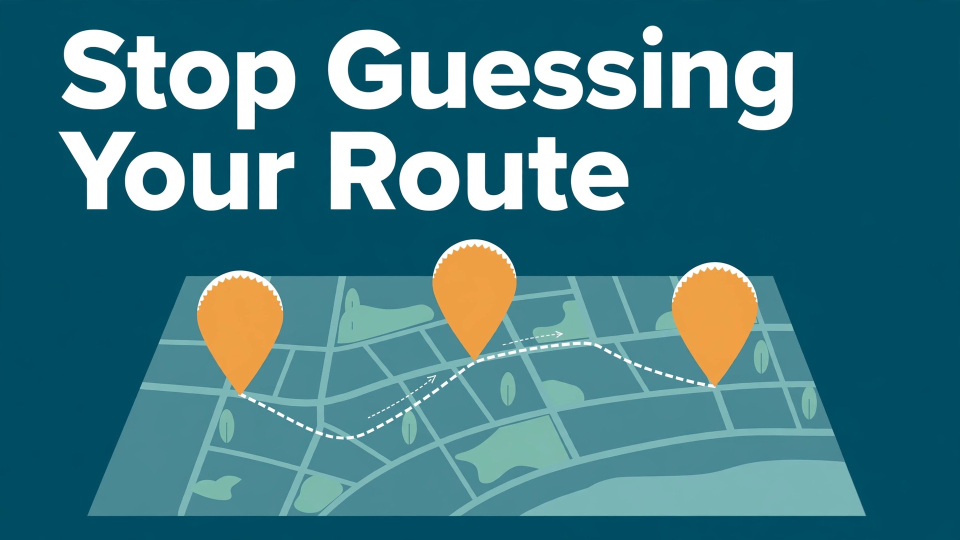 use AI for food truck route scheduling thumbnail: A map of a food truck route across scored spots