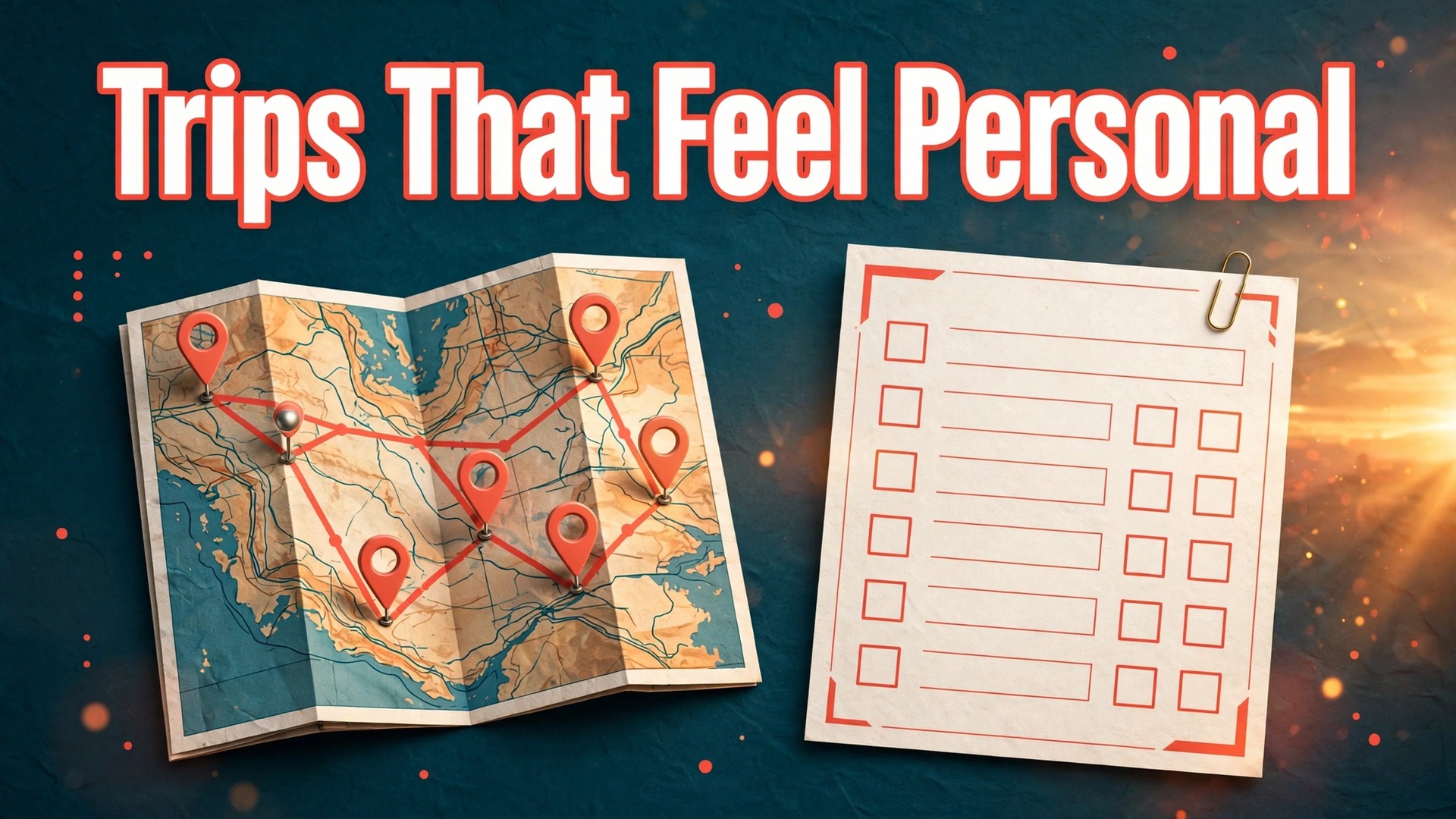 use AI for travel agency itinerary planning thumbnail: A personal itinerary compared with a generic template trip