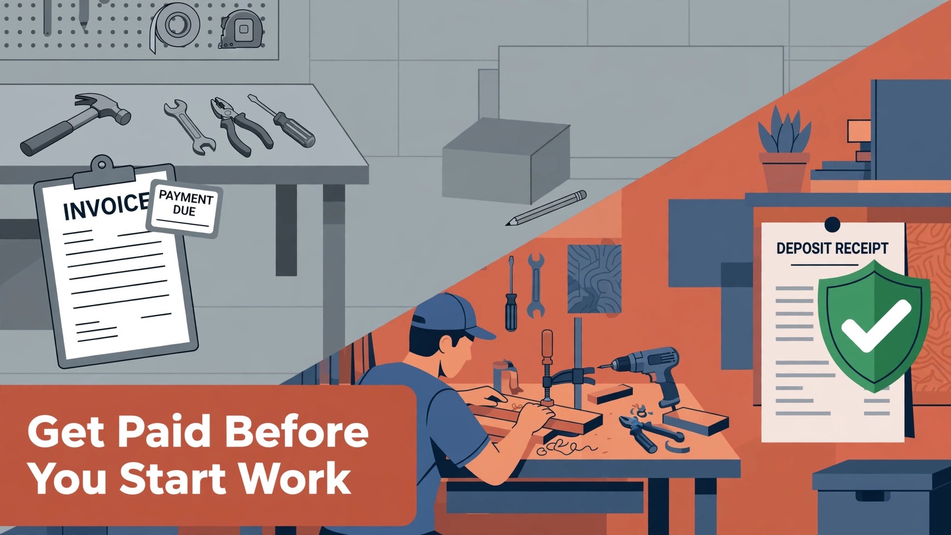 how to collect deposits before work small business thumbnail: A comparison of an unpaid job and a deposit secured job