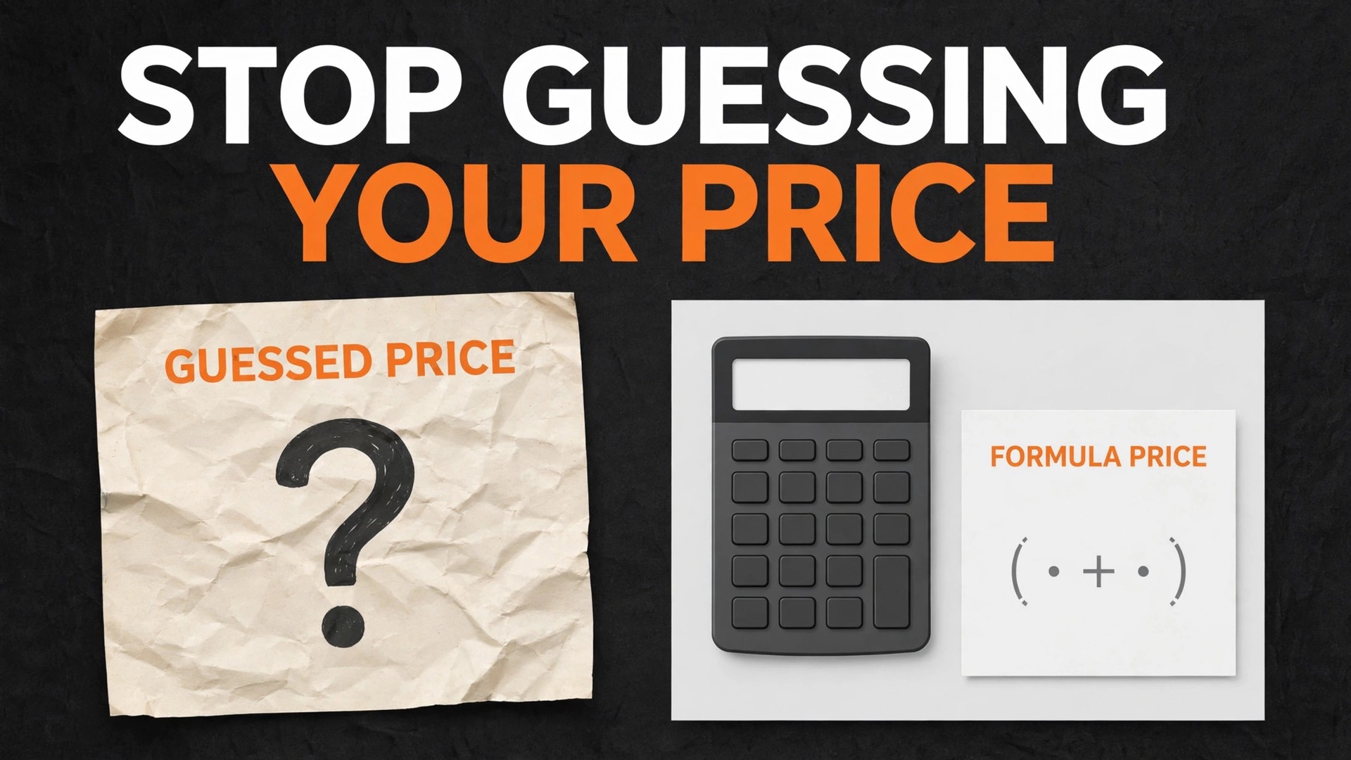 how to set service prices trades business thumbnail: A guessed price compared with a formula built price