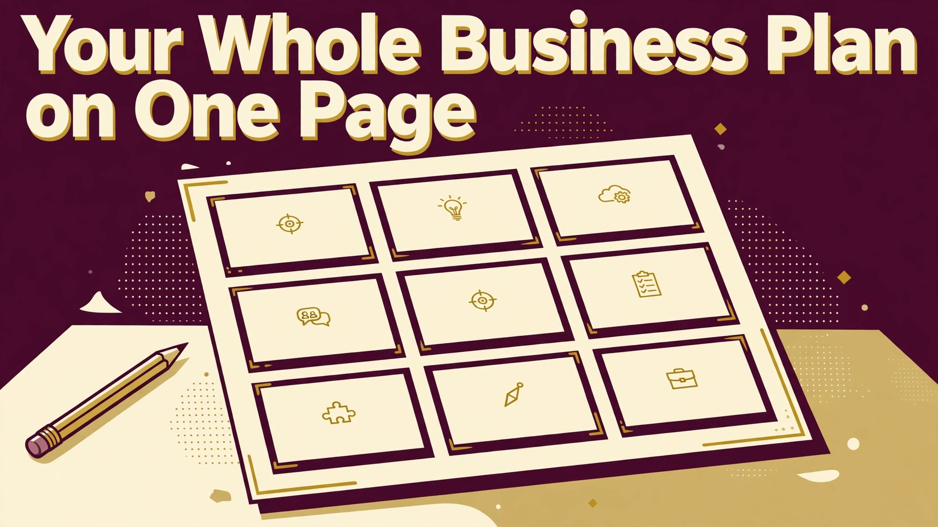 how to write a business plan one page small business thumbnail: A diagram of a business plan condensed to one page