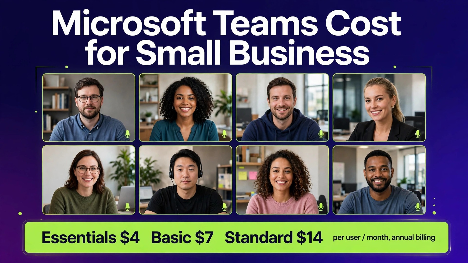 cost of Microsoft Teams for small business monthly thumbnail: Microsoft Teams pricing comparison thumbnail