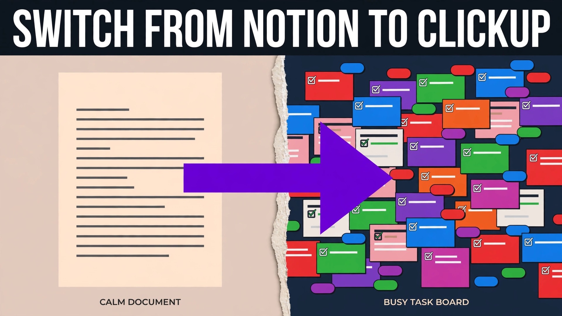 switch Notion to ClickUp small team thumbnail: Notion to ClickUp switch thumbnail