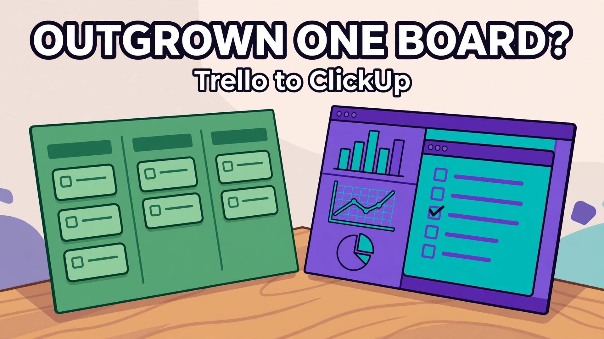 switch Trello to ClickUp small team thumbnail: Switch Trello to ClickUp thumbnail