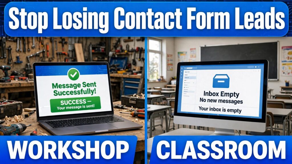 fix WordPress contact form not sending small business thumbnail: WordPress contact form not sending thumbnail comparing success message and empty inbox