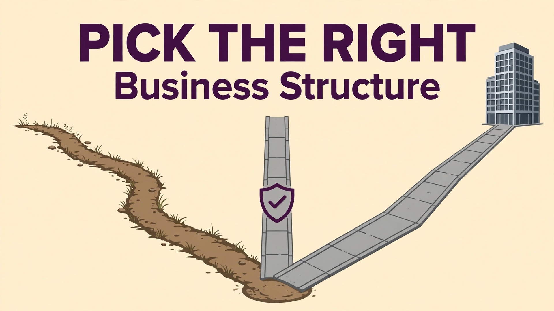 A decision visual for how to choose a business structure small business owners