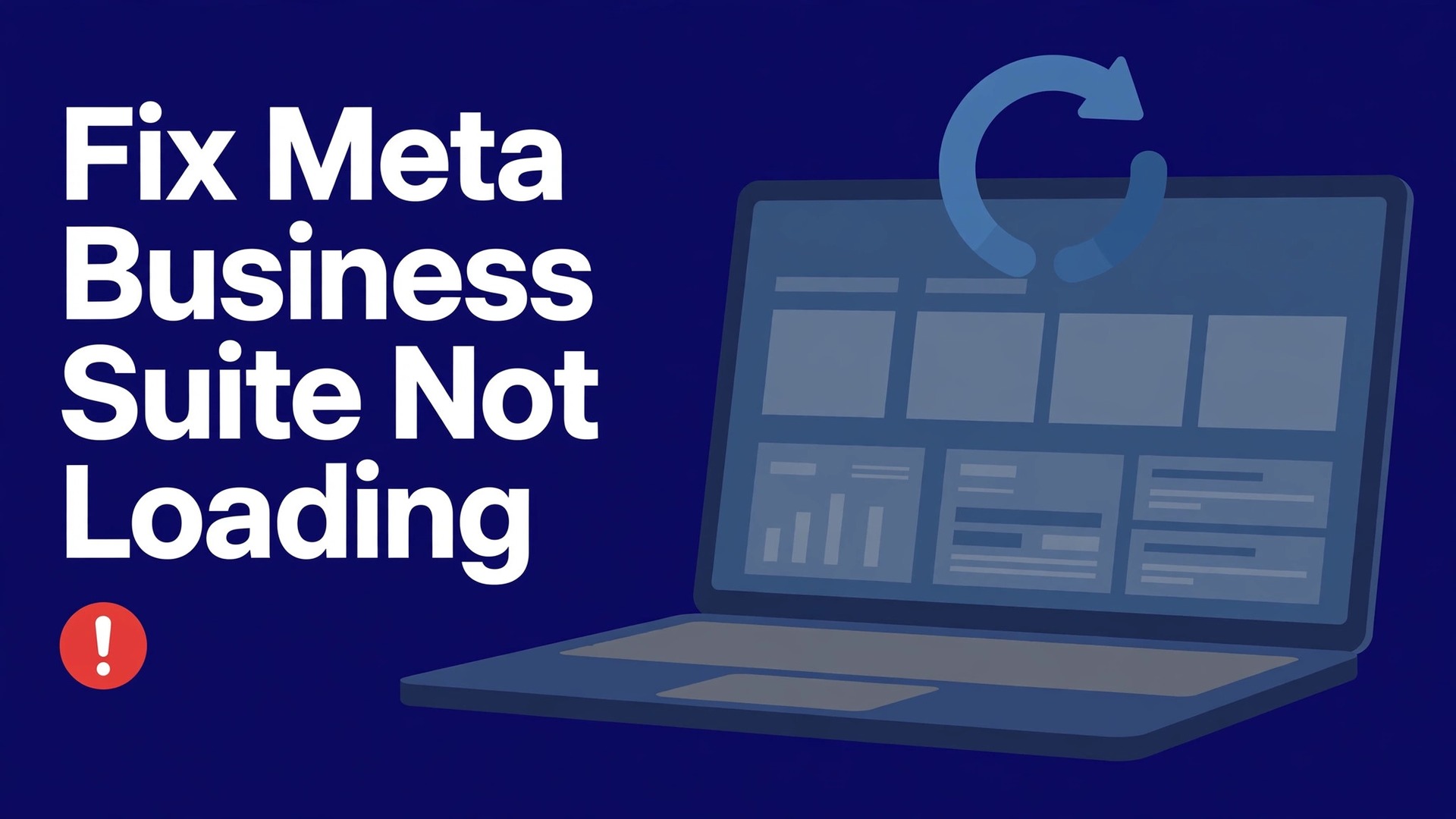 fix Meta Business Suite not loading small business thumbnail: Fix Meta Business Suite not loading thumbnail showing a stuck dashboard