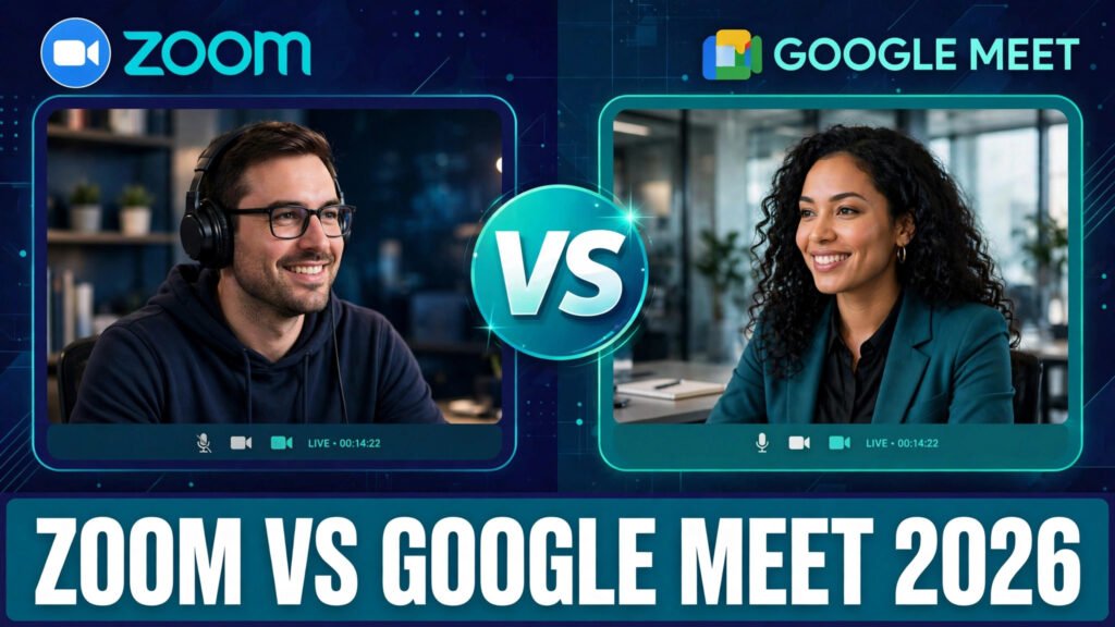 Zoom vs Google Meet in 2026, head to head comparison of video meeting tools