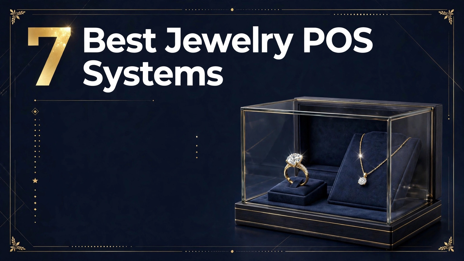 best POS system for jewelry stores thumbnail: hook-first single panel with bold title text reading "7 Best Jewelry POS Systems"