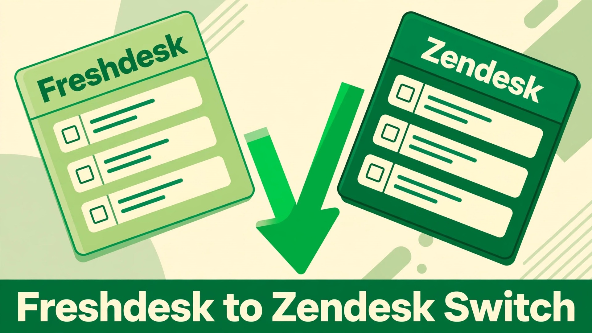 switch Freshdesk to Zendesk support team thumbnail: Freshdesk queue compared with Zendesk queue for a support team