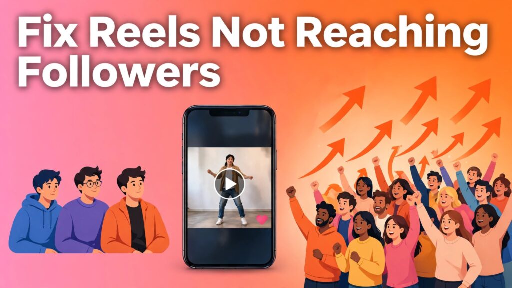 fix Instagram Reels not reaching followers small business thumbnail: Low reach Reel compared with a Reel reaching new audiences