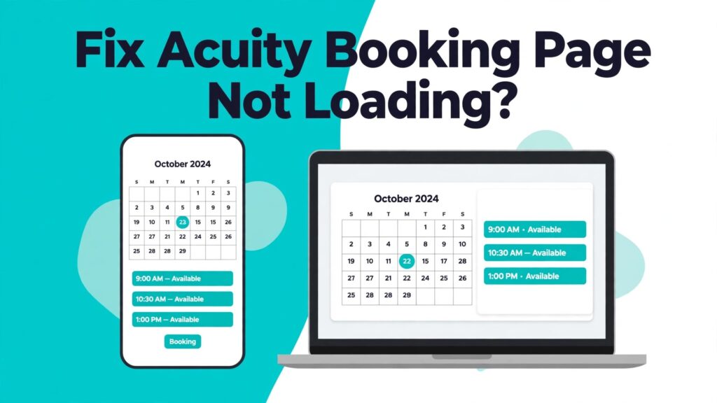 fix Acuity booking page not loading small business thumbnail: booking page fix guide thumbnail