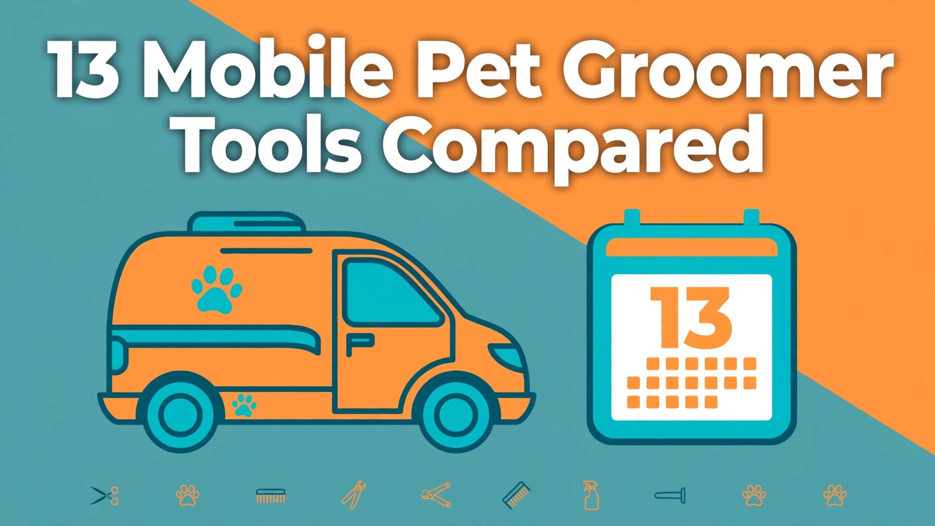 best scheduling software for mobile pet groomers thumbnail: mobile pet groomer scheduling tools thumbnail with grooming van